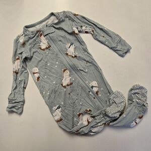 Bird And Bean Snow Bunny Bamboo Pajamas 18-24M